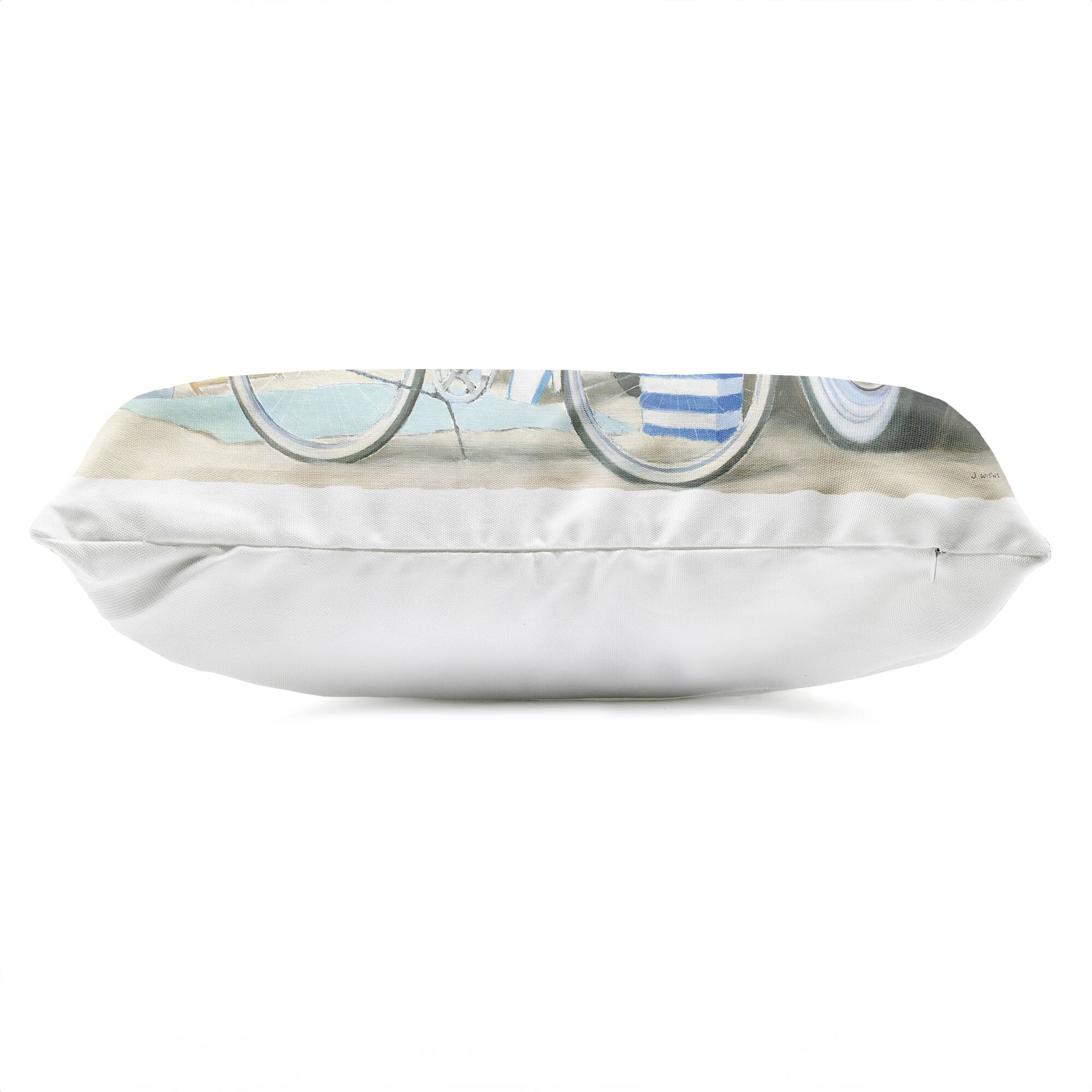 Stupell Industries 14" x 20" Bike & Van on Shore Outdoor Print Throw Pillow